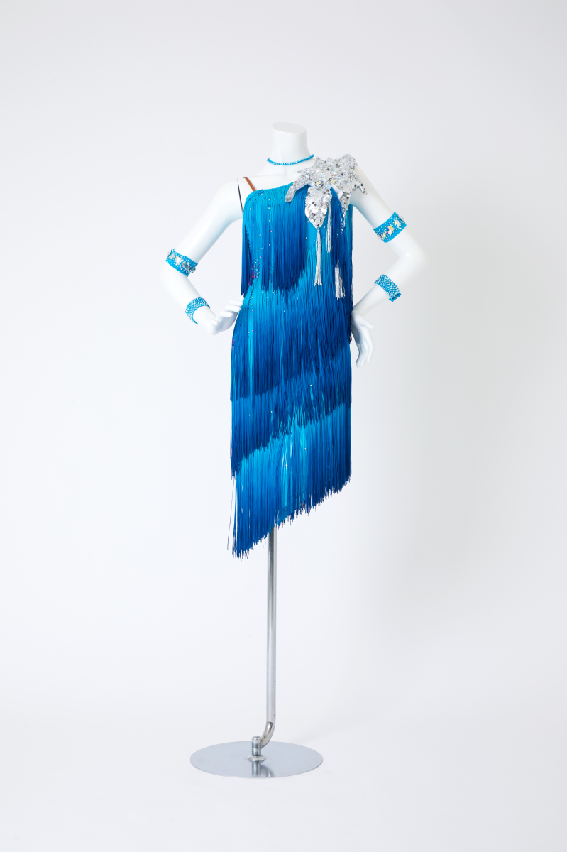 ブルーグラデーションフリンジL　　[カテゴリー]/R/Cha/Sa/Ji/ｒ/s/cha/ji/ルンバ/サンバ/チャチャチャ/ジャイブ/ｻﾝﾊﾞ/ﾁｬﾁｬﾁｬ/ｼﾞｬｲﾌﾞ/ﾙﾝﾊﾞ/Rumba/ChaChaCha/Samba/Jive/　