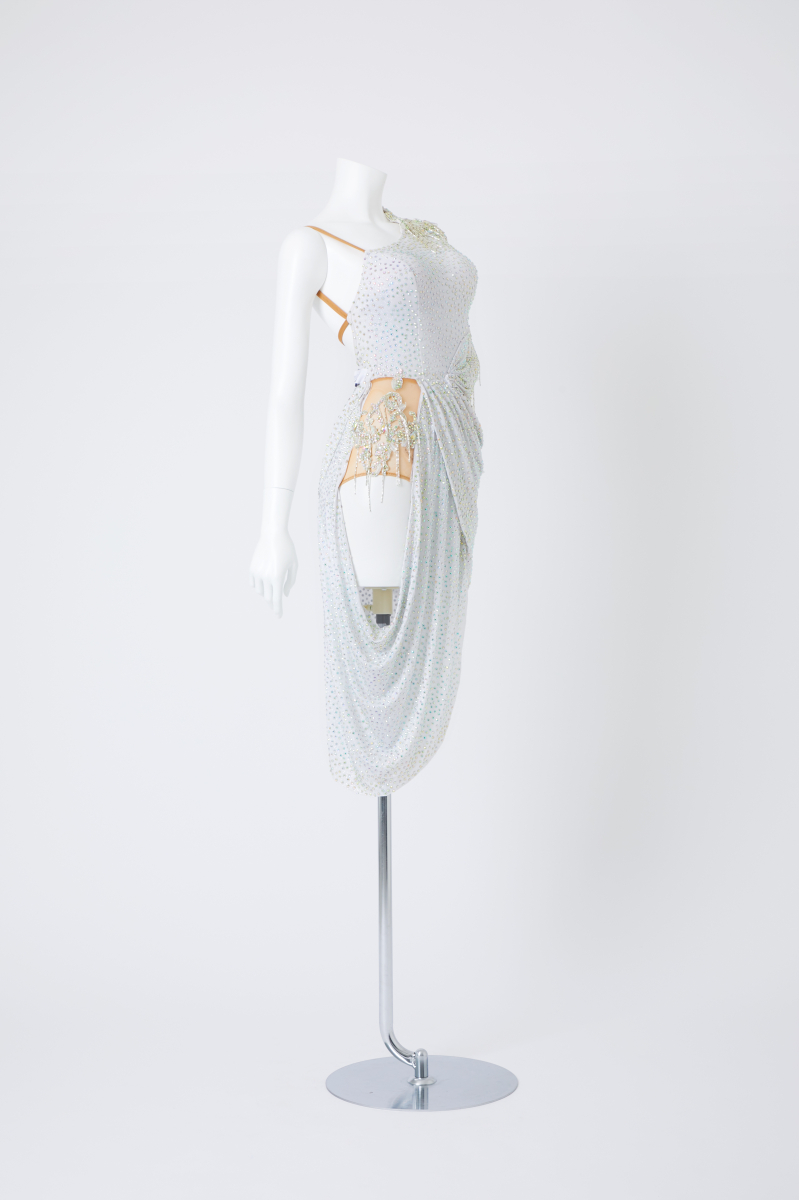 白ワンショルダーL　[カテゴリー]/R/Cha/Sa/Ji/ｒ/s/cha/ji/ルンバ/サンバ/チャチャチャ/ジャイブ/ｻﾝﾊﾞ/ﾁｬﾁｬﾁｬ/ｼﾞｬｲﾌﾞ/ﾙﾝﾊﾞ/Rumba/ChaChaCha/Samba/Jive/　　